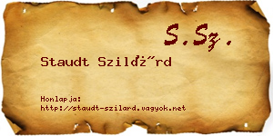 Staudt Szilárd névjegykártya