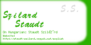 szilard staudt business card